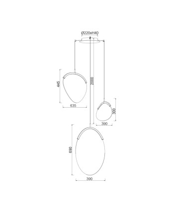 OASIS * LAMPARA LED 40W ORO - 3L - DIMABLE TRIAC